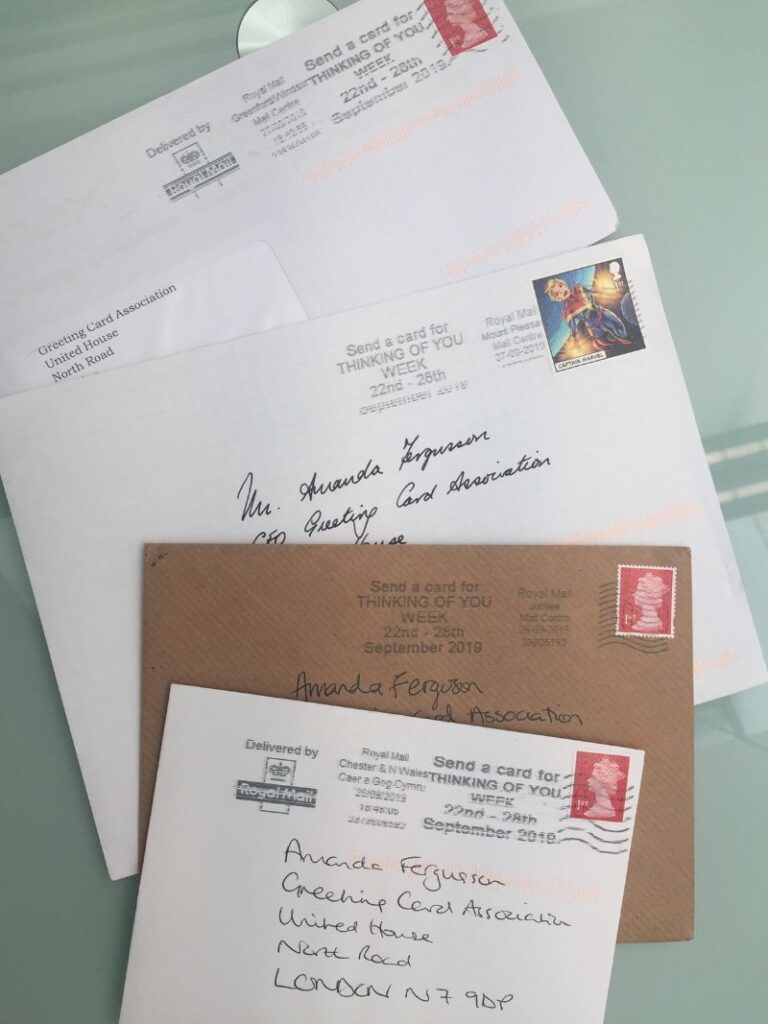 The Royal Mail and US Postal Service say Thinking of You