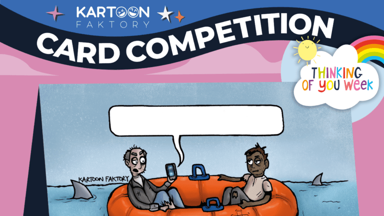 Come up with something funny, witty or silly  and become a Kartoon Faktory greeting card writer!